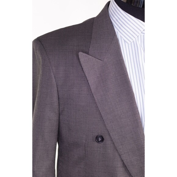 Stanley Blacker Wool Sport Coat Blazer Jacket 41R Brown Double Breasted - Picture 6 of 13